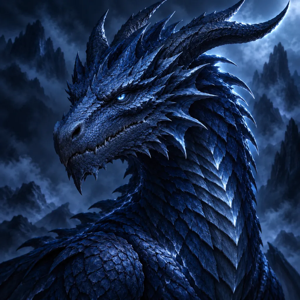 Blue Dragon portrait