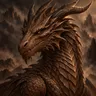 Brown Dragon portrait