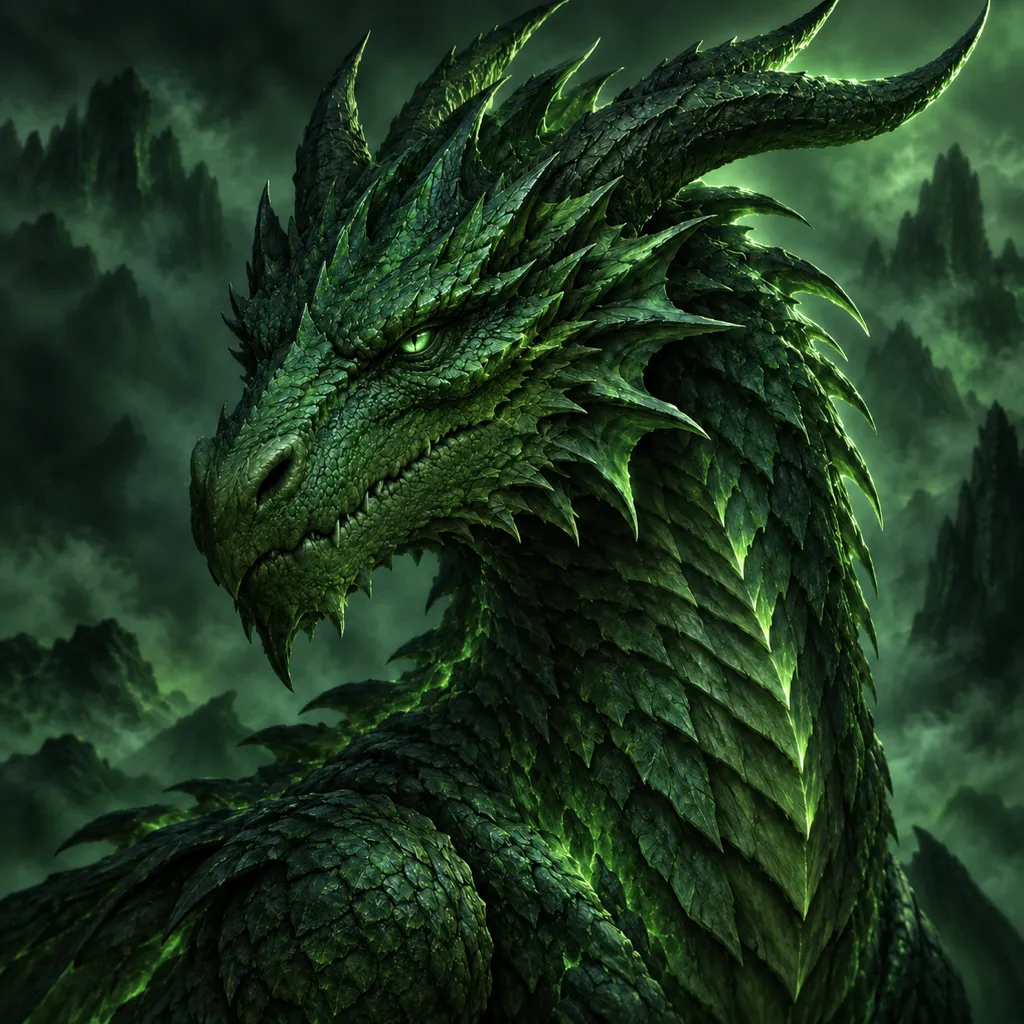Green Dragon portrait