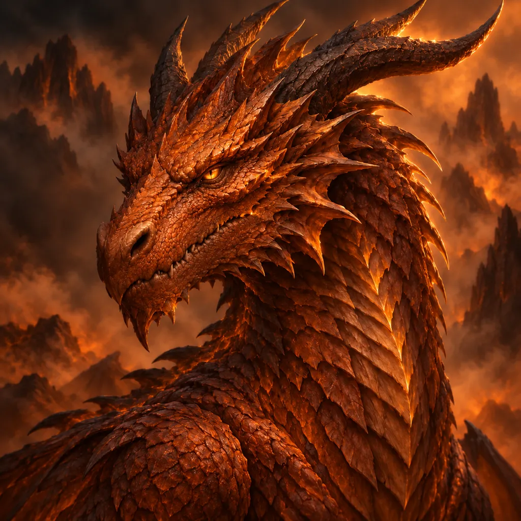 Orange Dragon portrait